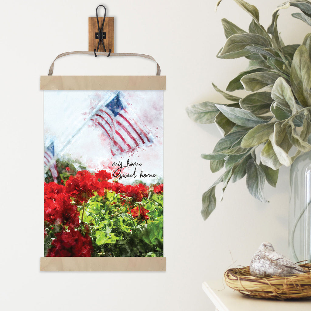 My Home Sweet Home American Watercolor Banner Sign