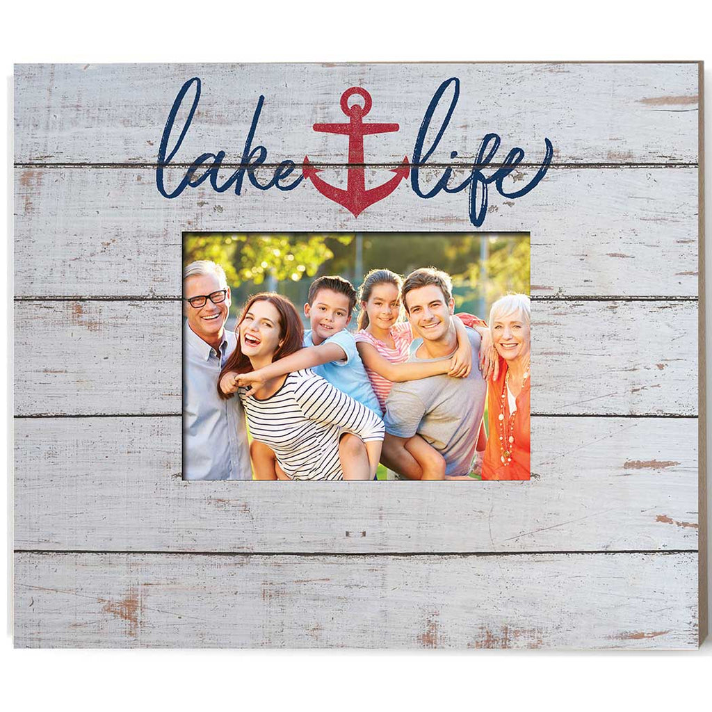 Lake Life Anchor Weathered Photo Frame