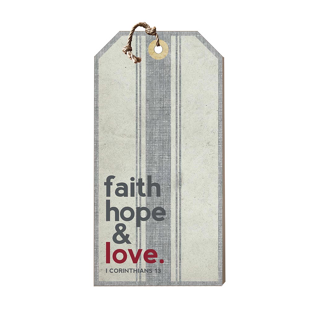 Large Hanging Tag Faith Hope Love