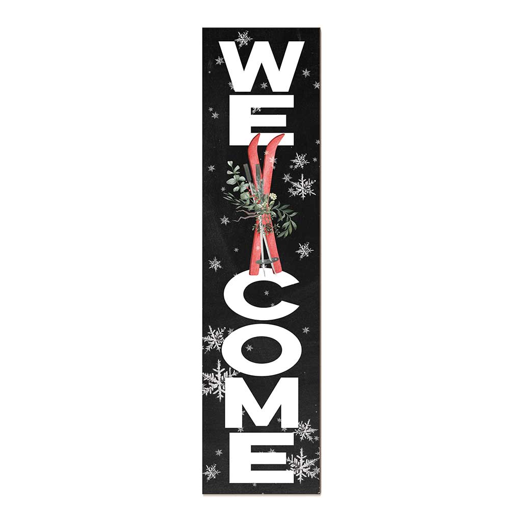 11x46 Welcome Skis and Snowflakes Leaner