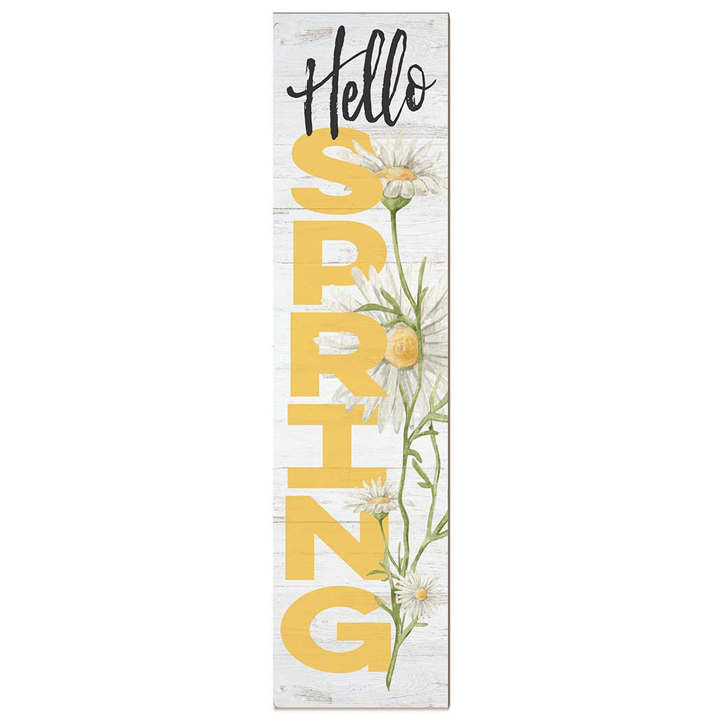 11x46 Hello Spring Daisy Leaner Sign