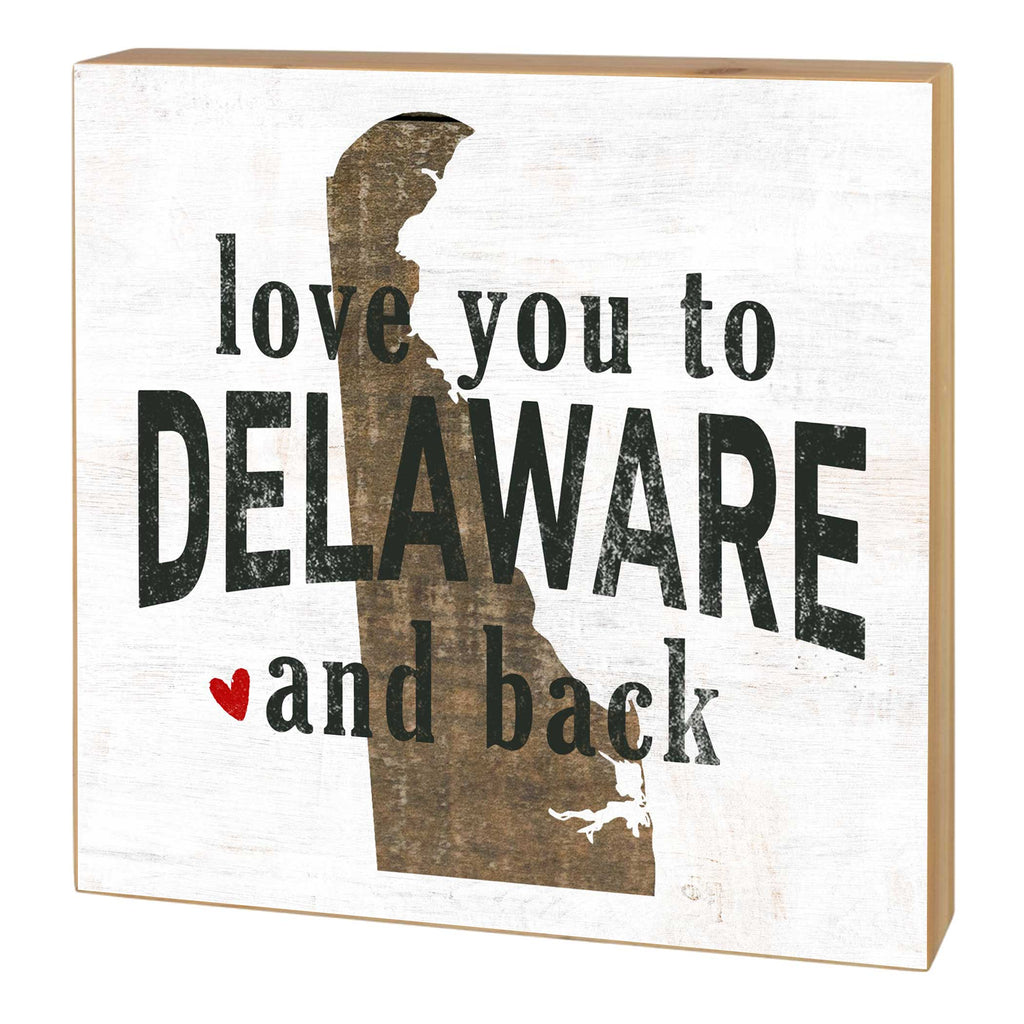 5x5 Love You To State Block Delaware
