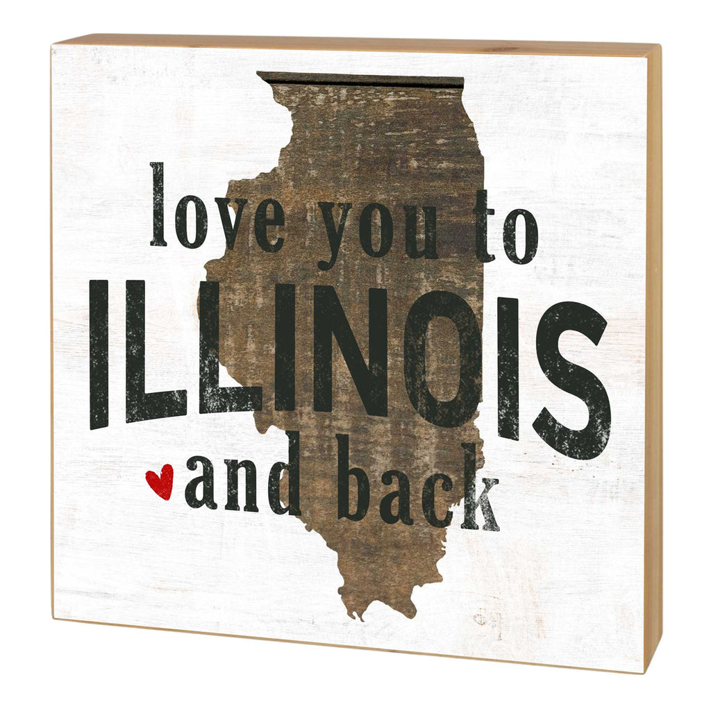 5x5 Love You To State Block Illinois