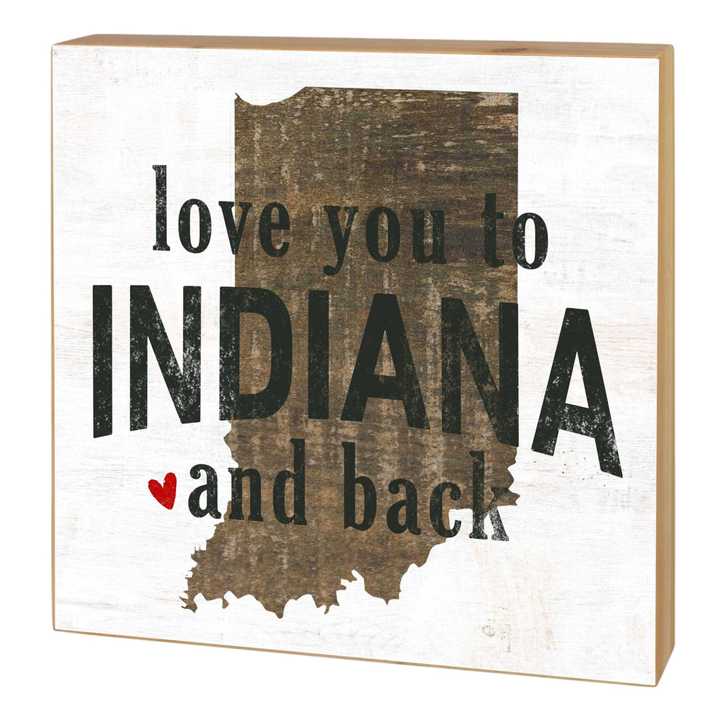 5x5 Love You To State Block Indiana