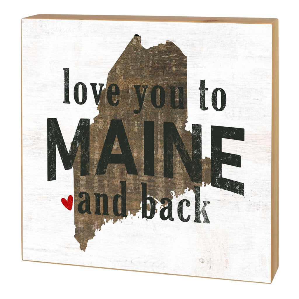 5x5 Love You To State Block Maine