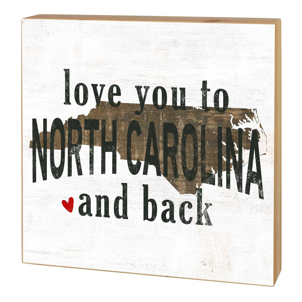 5x5 Love You To State Block North Carolina