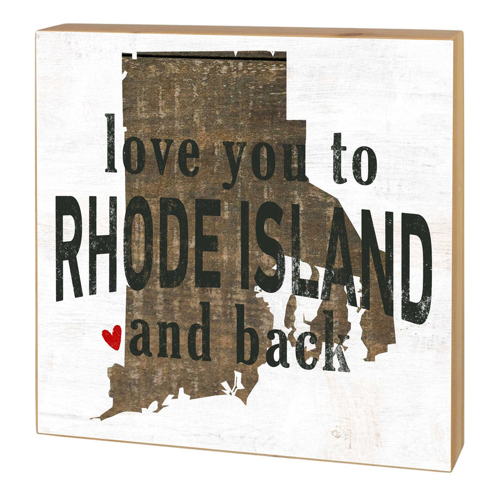 5x5 Love You To State Block Rhode Island