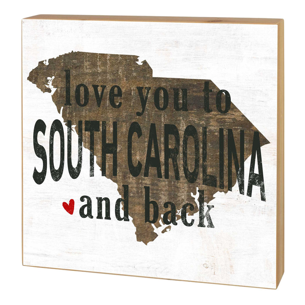 5x5 Love You To State Block South Carolina