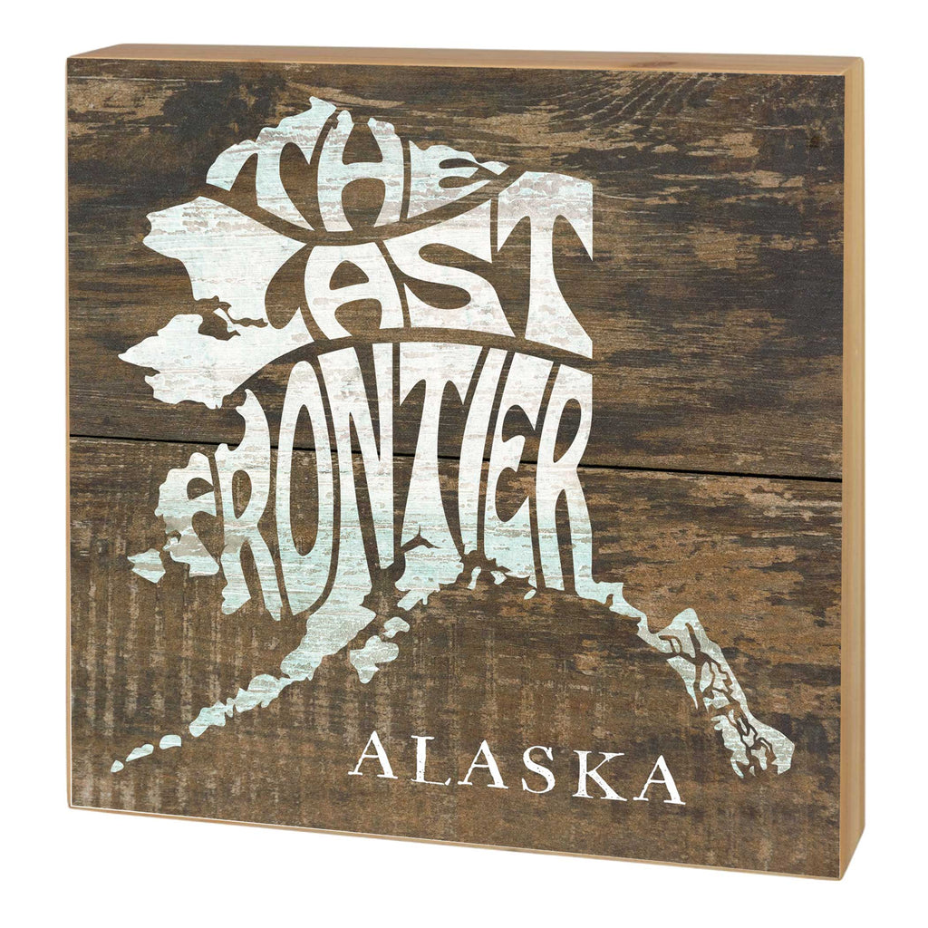 5x5 State Slogan Block Alaska
