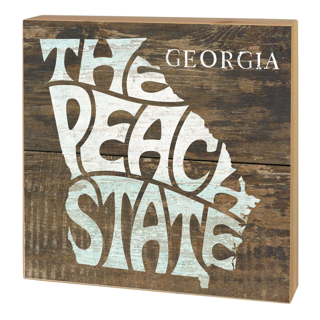 5x5 State Slogan Block Georgia
