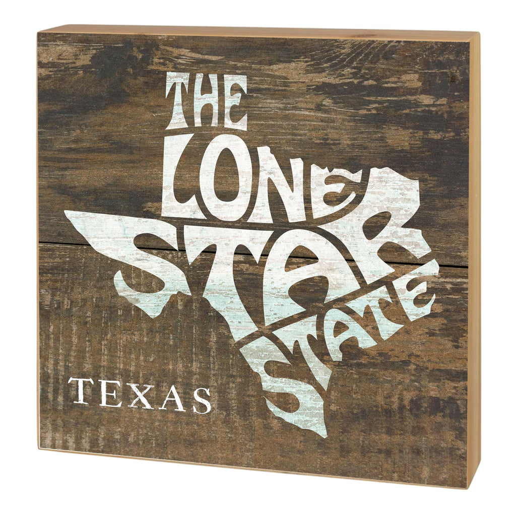 5x5 State Slogan Block Texas