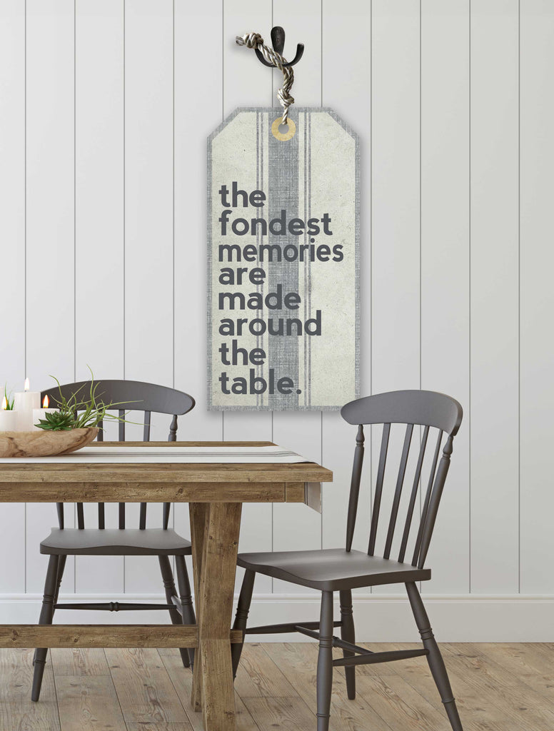 Large Hanging Tag Fondest Memories Made Around Table