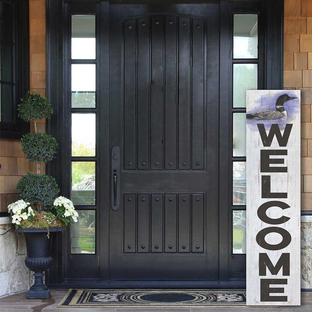 11x46 Welcome with Loon Leaner Sign