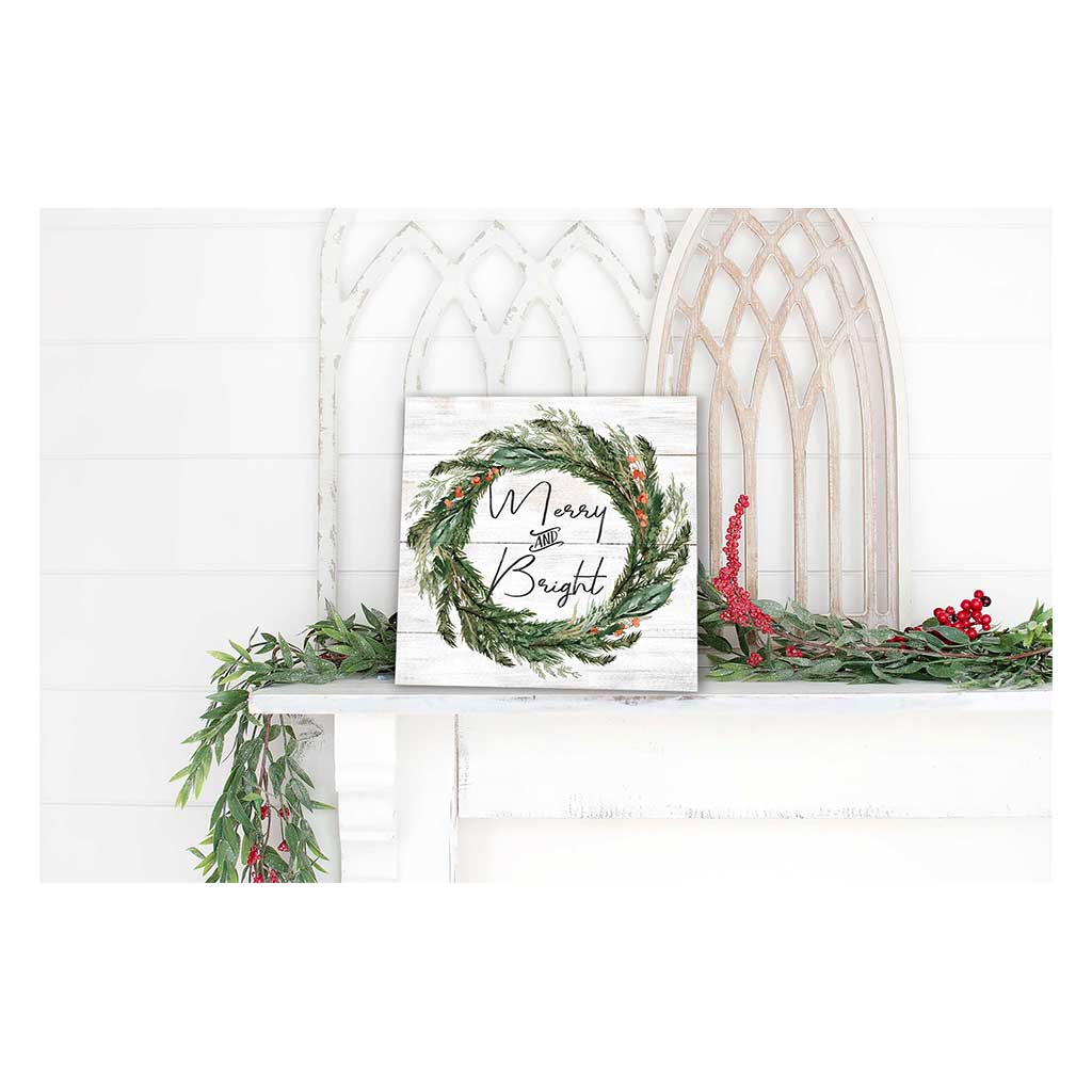 10x10 Merry and Bright Wreath Sign