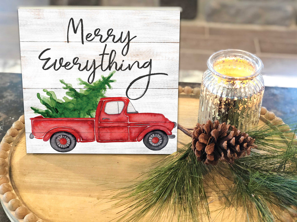 10x10 Merry Everything Truck with Tree Sign