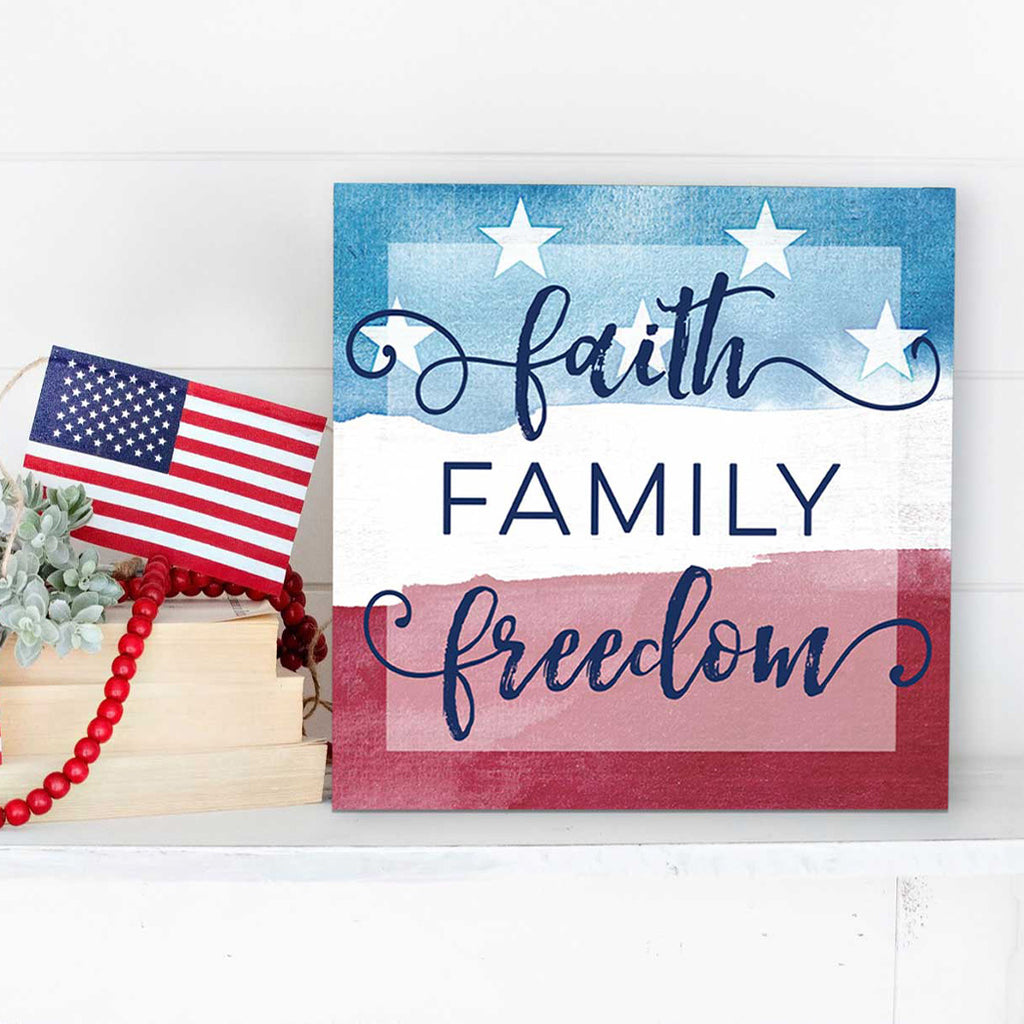 10x10 Faith Family Freedom Americana