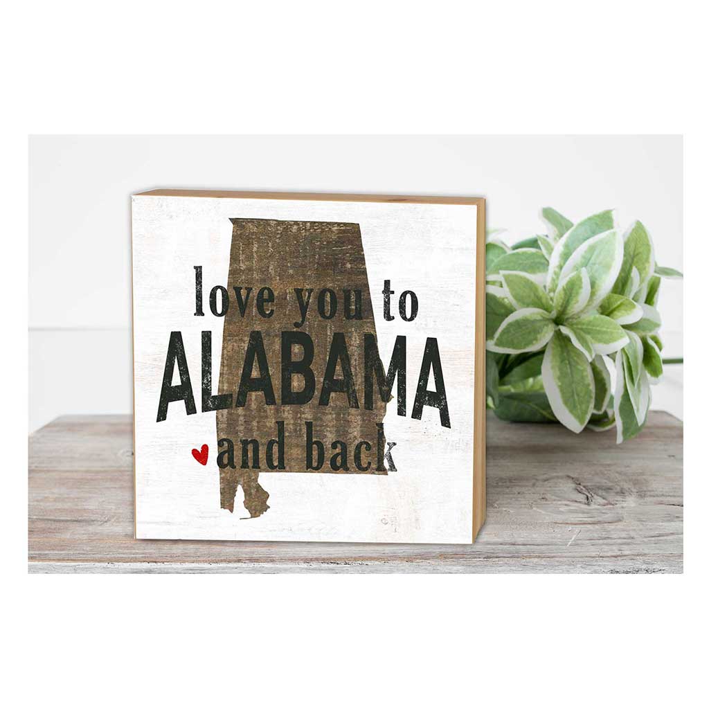 5x5 Love You To State Block Alabama