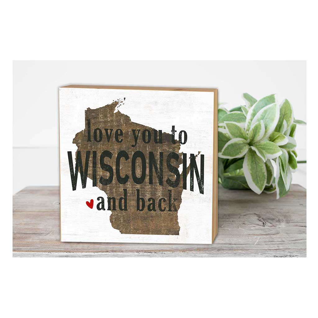 5x5 Love You To State Block Wisconsin