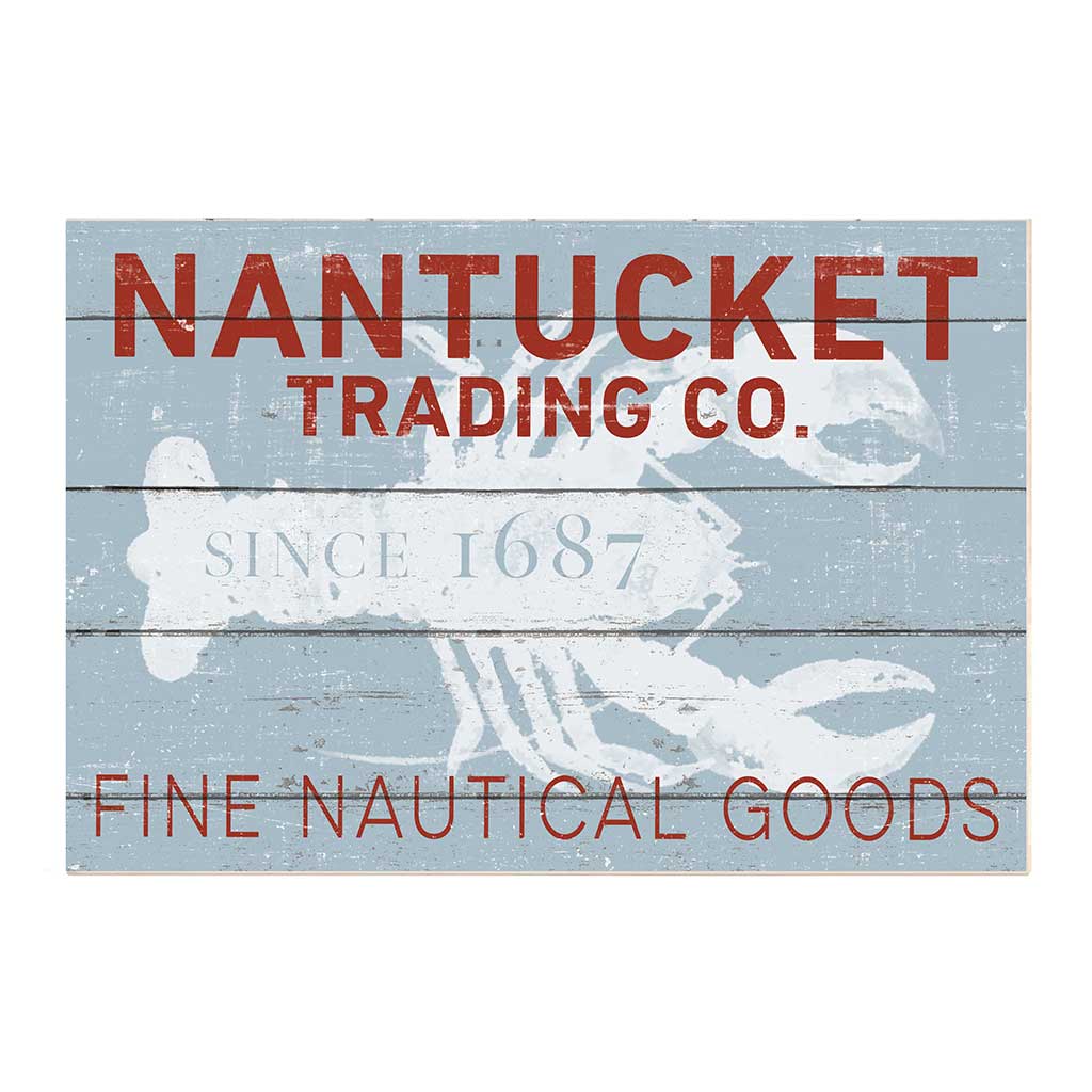 34x23 Nantucket Trading Company Lobster Coastal Sign