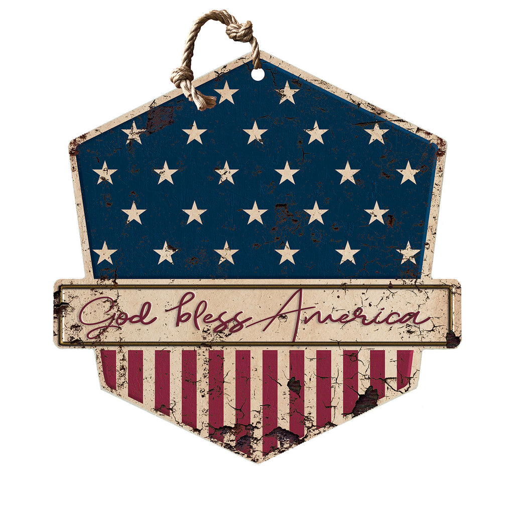 God Bless America Vintage Badge Sign