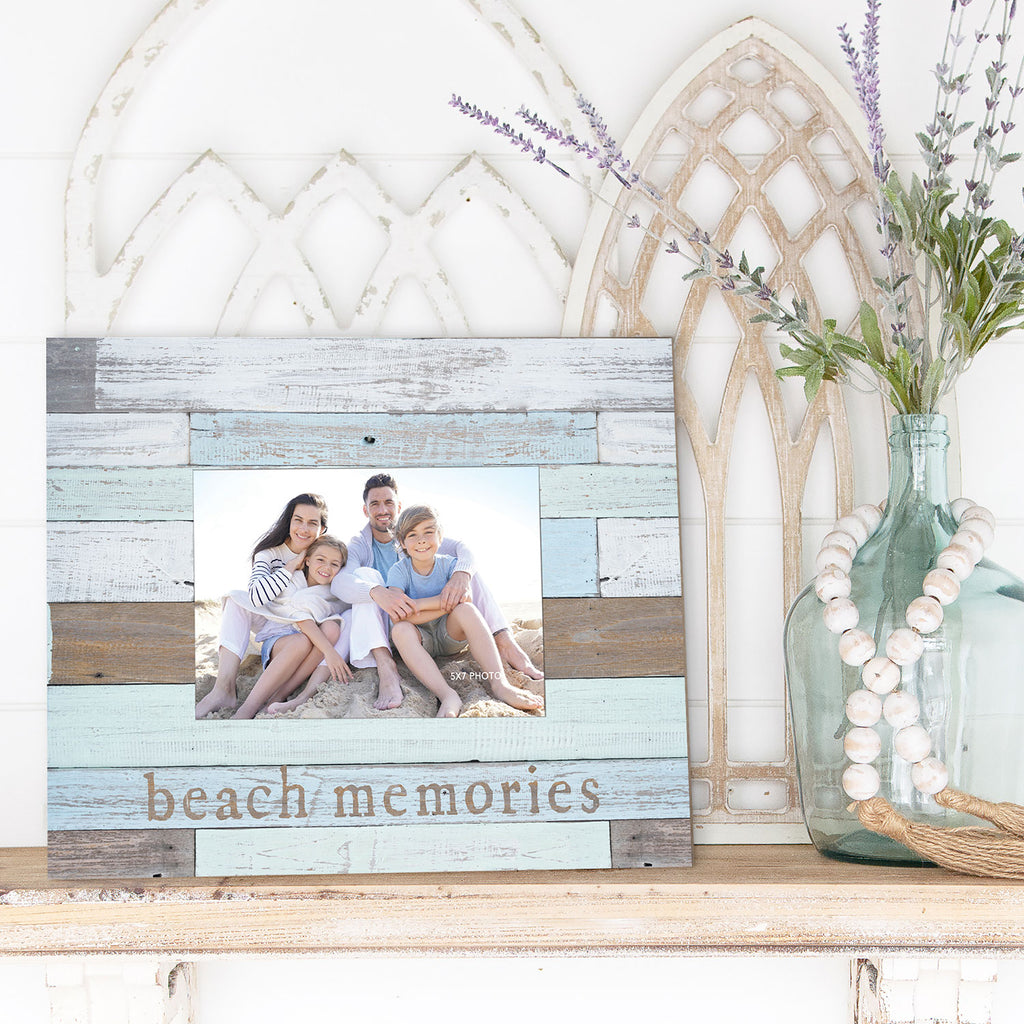 Beach Memories Multi Color Weathered Photo Frame