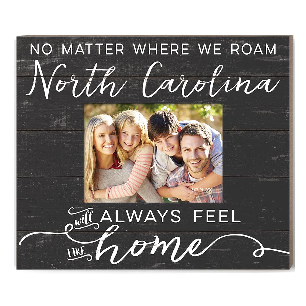 Weathered Charcoal Slat Photo Frame Feels Like Home North Carolina
