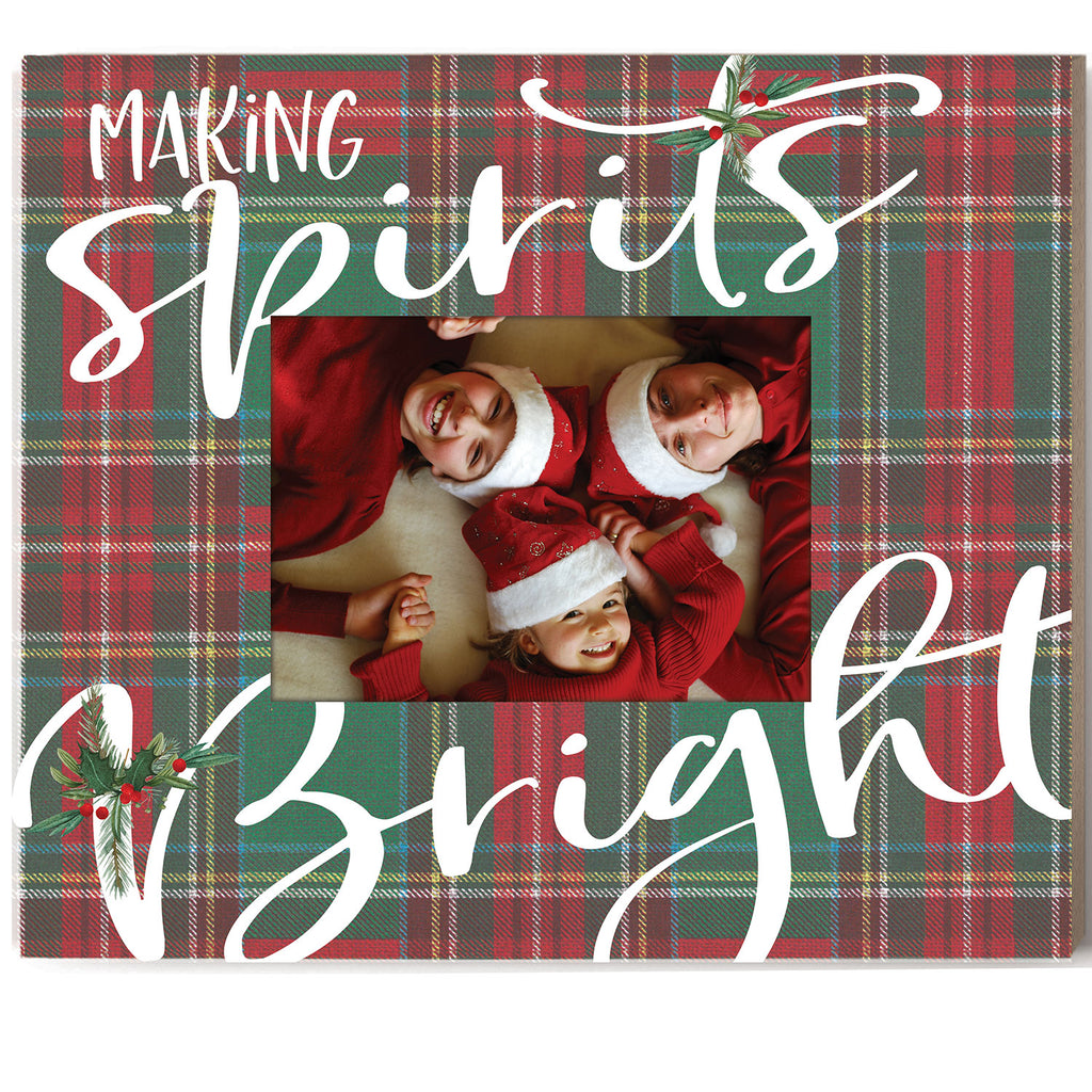 Making Spirits Bright Tartan Photo Frame