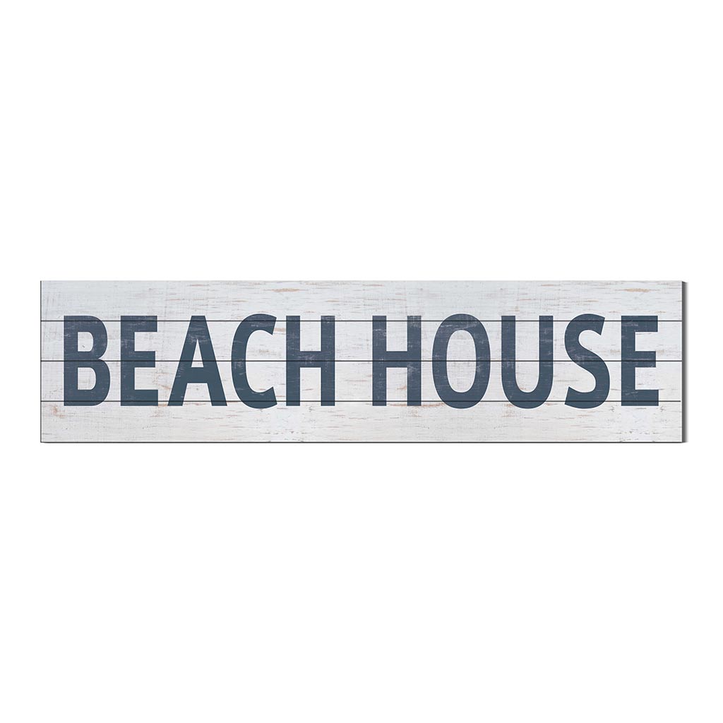 40x10 Whitewash Slat Sign BEACH HOUSE