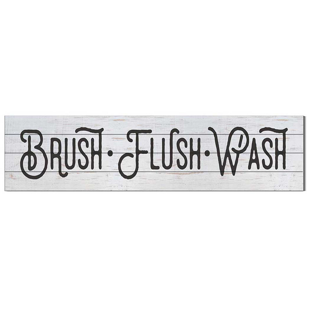 40x10 Whitewash Slat Sign Brush Flush Wash