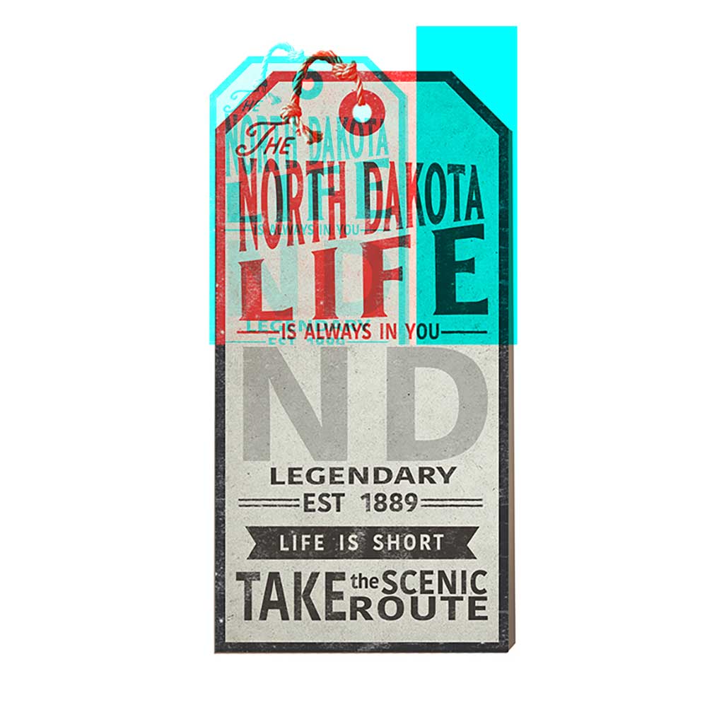 North Dakota Life Large Hanging Tag