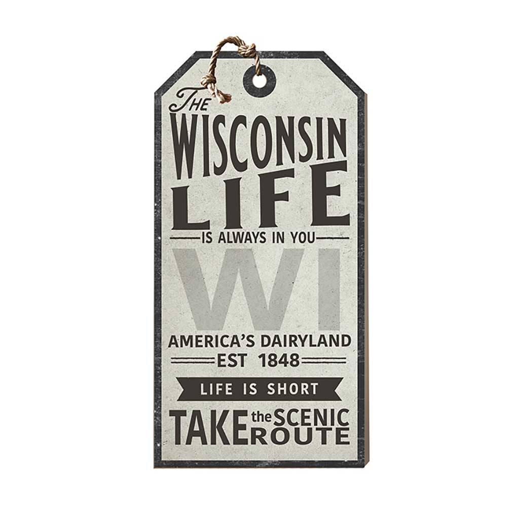 Wisconsin Life Large Hanging Tag