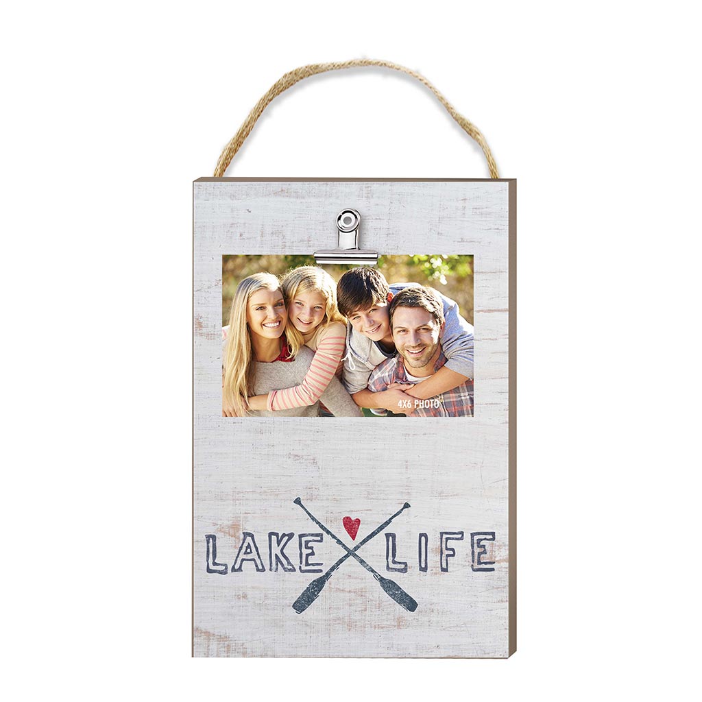 Hanging Clip Photo Frame Lake Life Oars