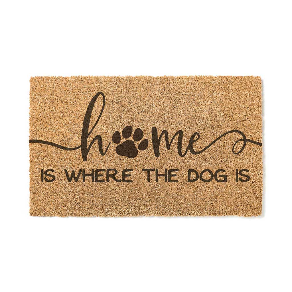 18x30 Coir Doormat Home is Where the Dog Is