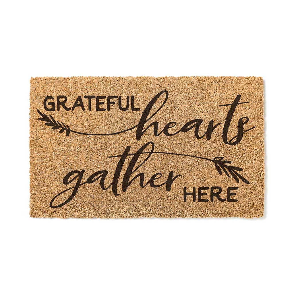 18x30 Coir Doormat Grateful Hearts Gather