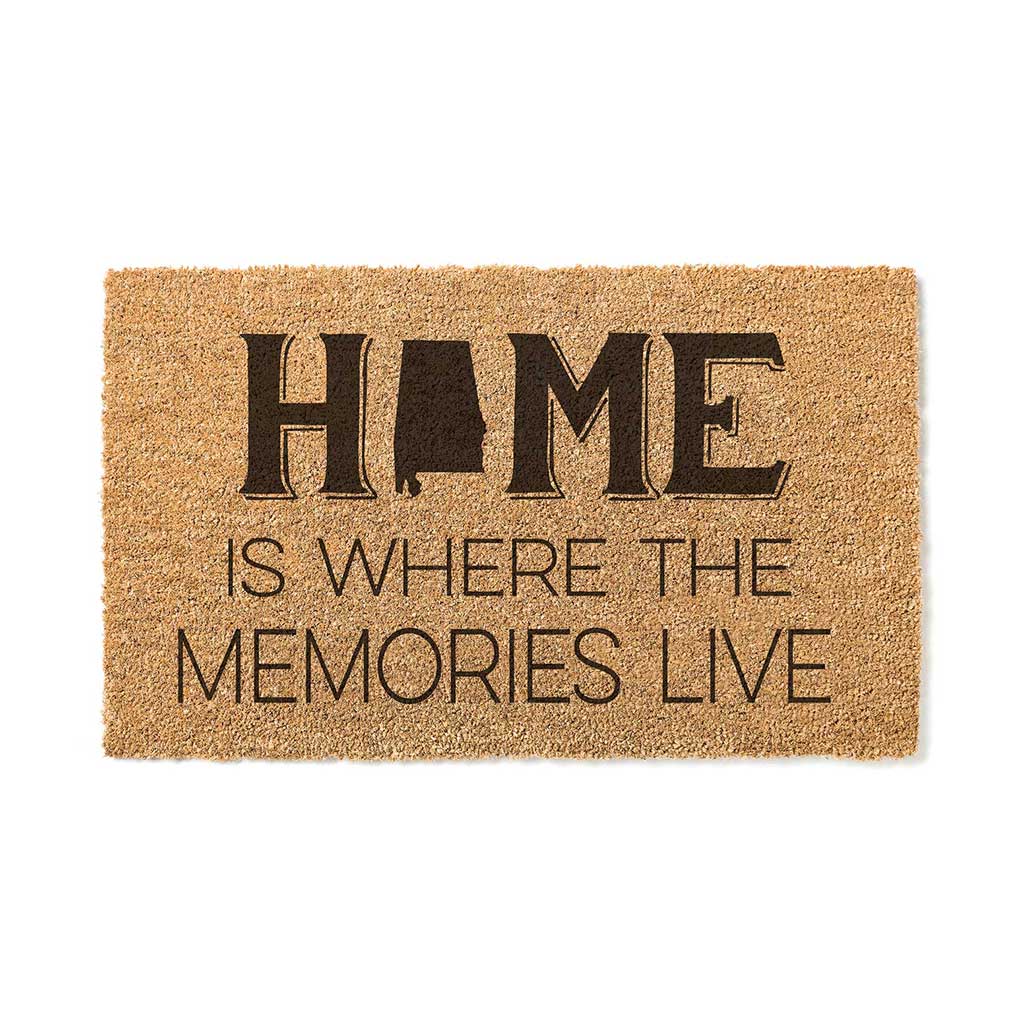 18x30 Coir Doormat Home Memories Live Alabama