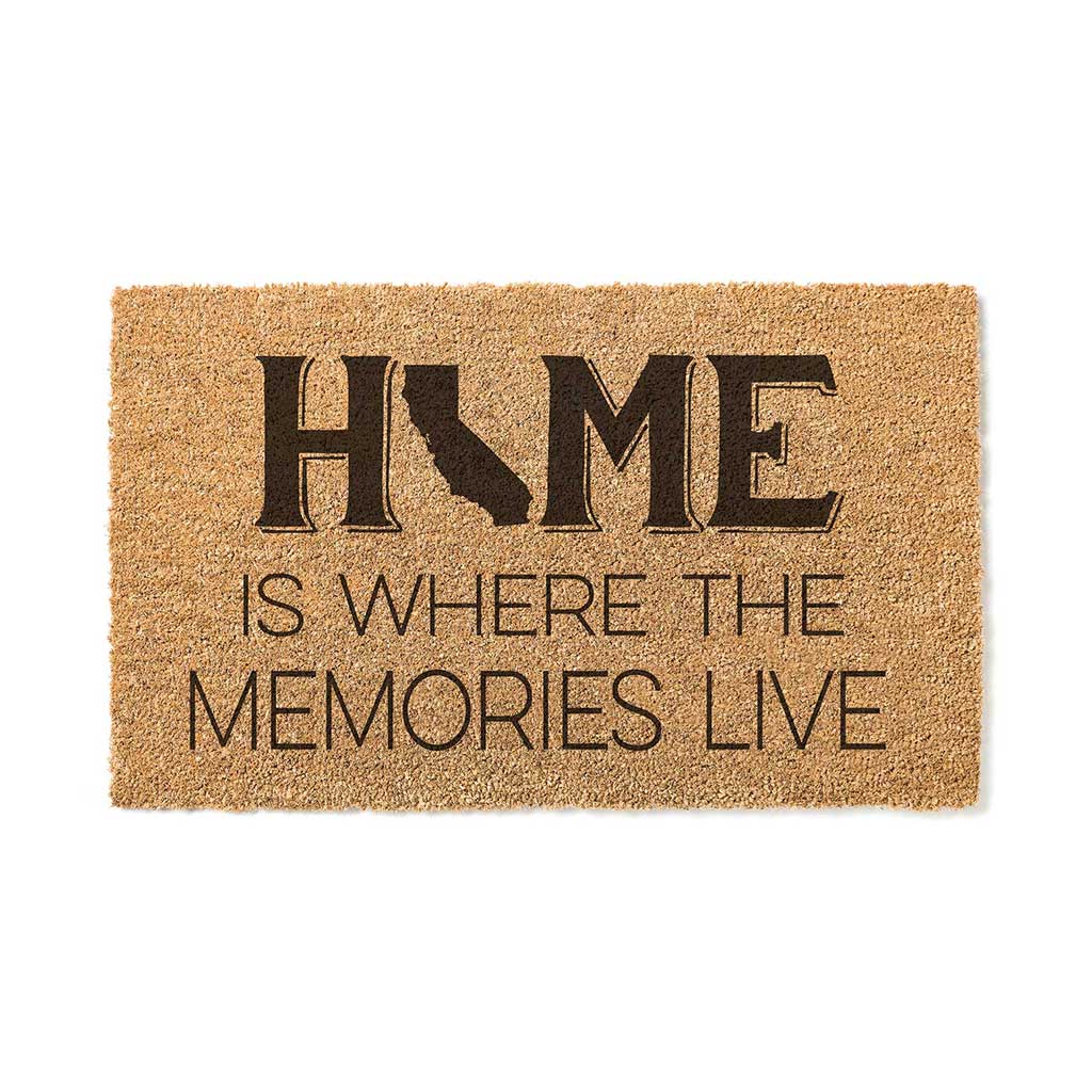 18x30 Coir Doormat Home Memories Live California