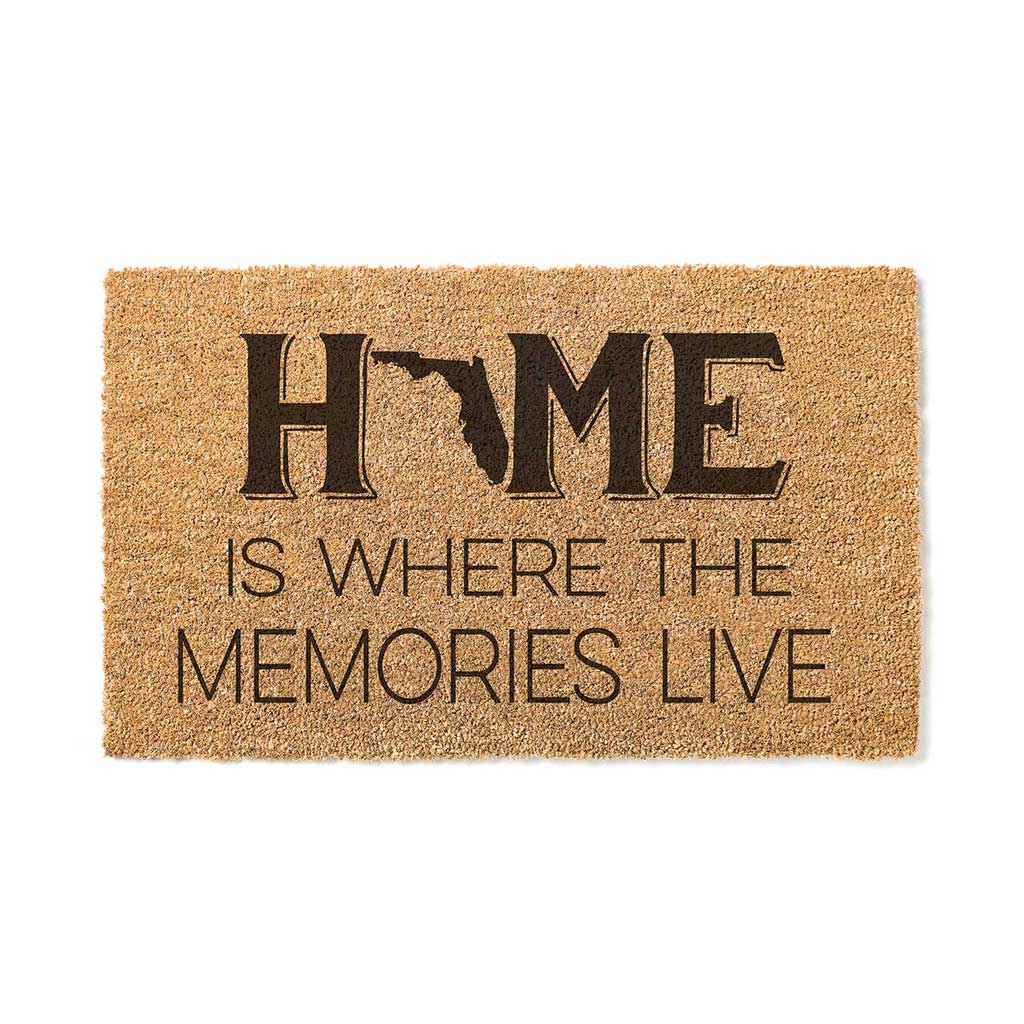 18x30 Coir Doormat Home Memories Live Florida