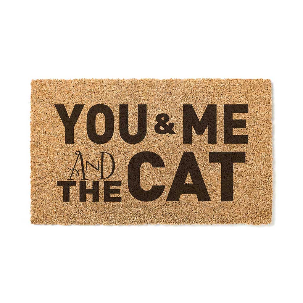 18x30 Coir Doormat You Me and the Cat