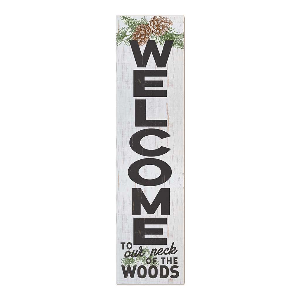11x46 Welcome Pinecones Leaner Sign
