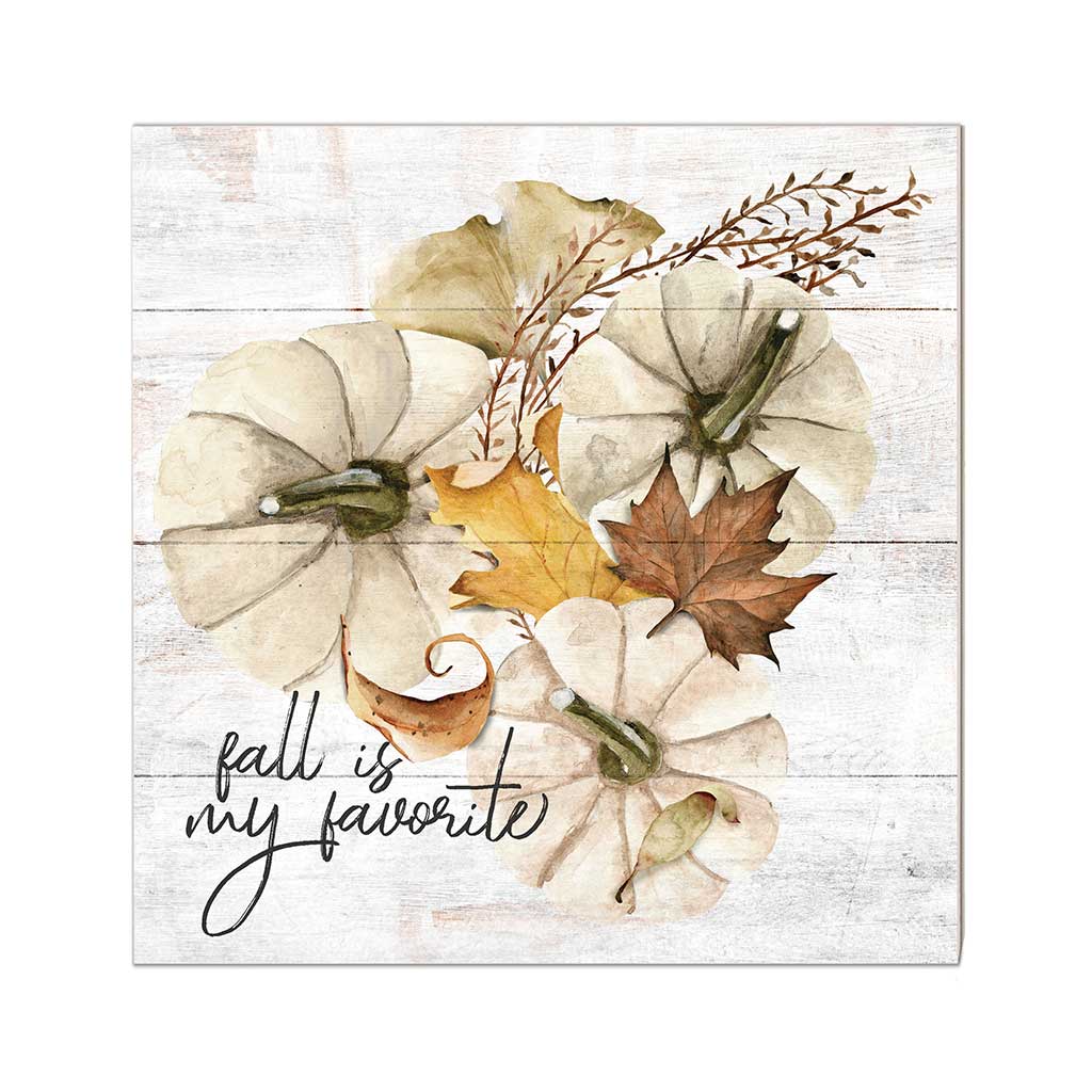 10x10 Fall is my Favorite White Pumpkins Sign