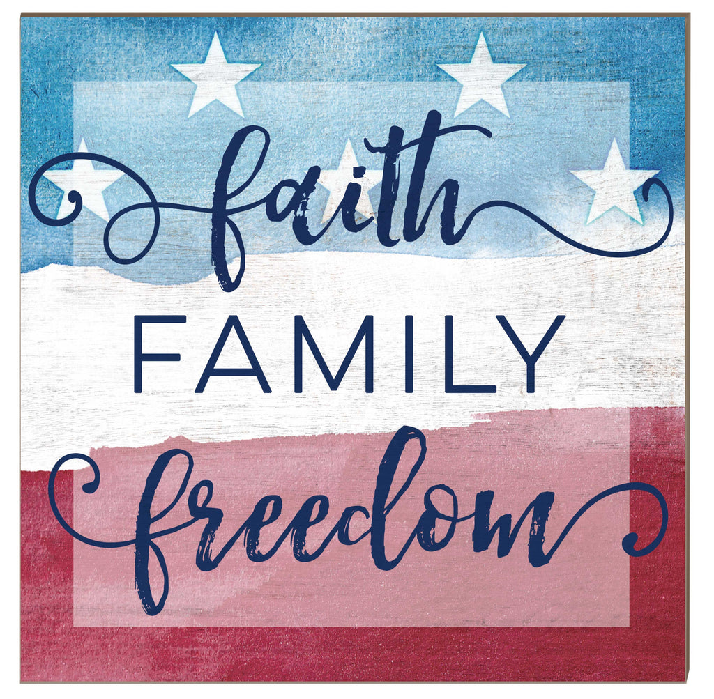 10x10 Faith Family Freedom Americana