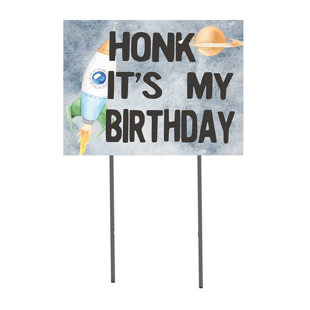 18x24 Honk It's My Birthday Rocket Lawn Sign