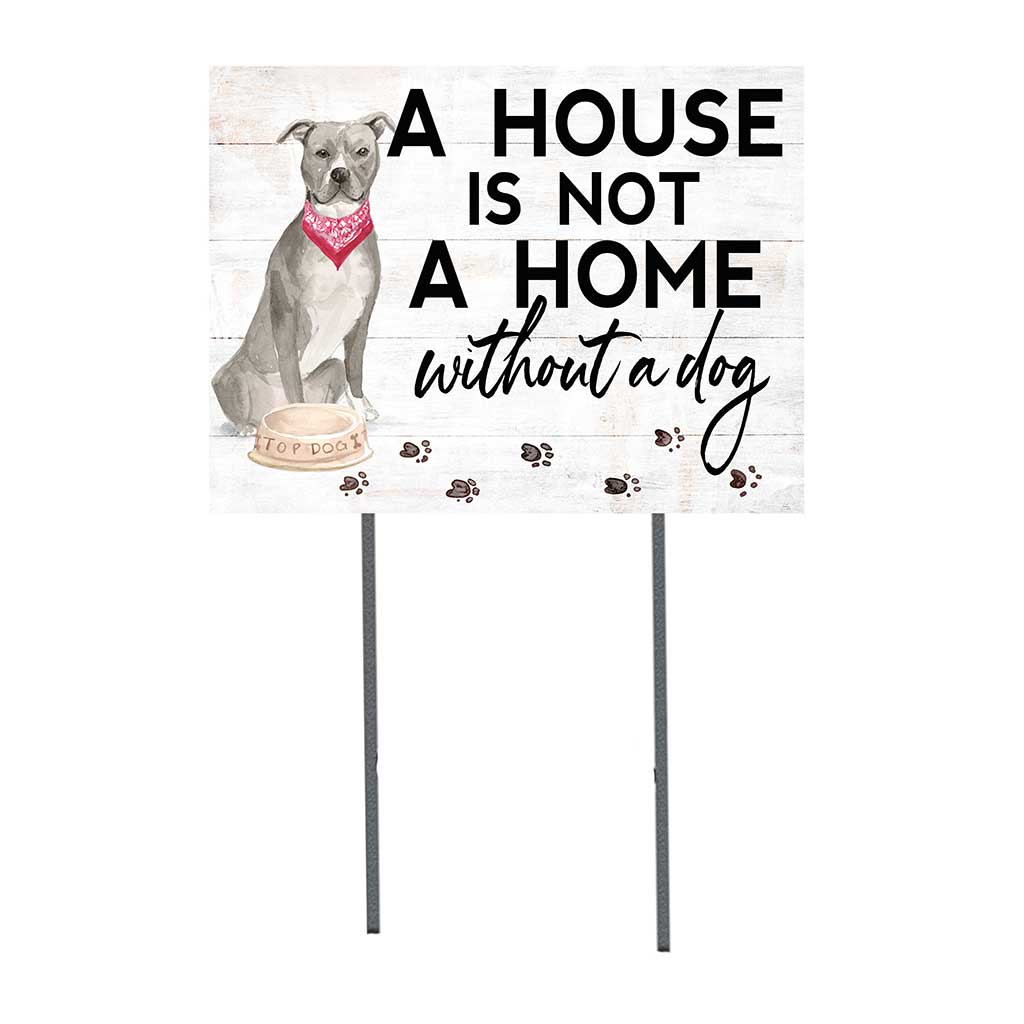 18x24 American Staffordshire Terrier Gray Dog Lawn Sign