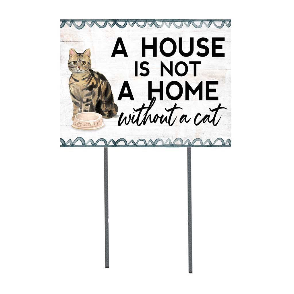 18x24 Brown American Tabby Cat Lawn Sign