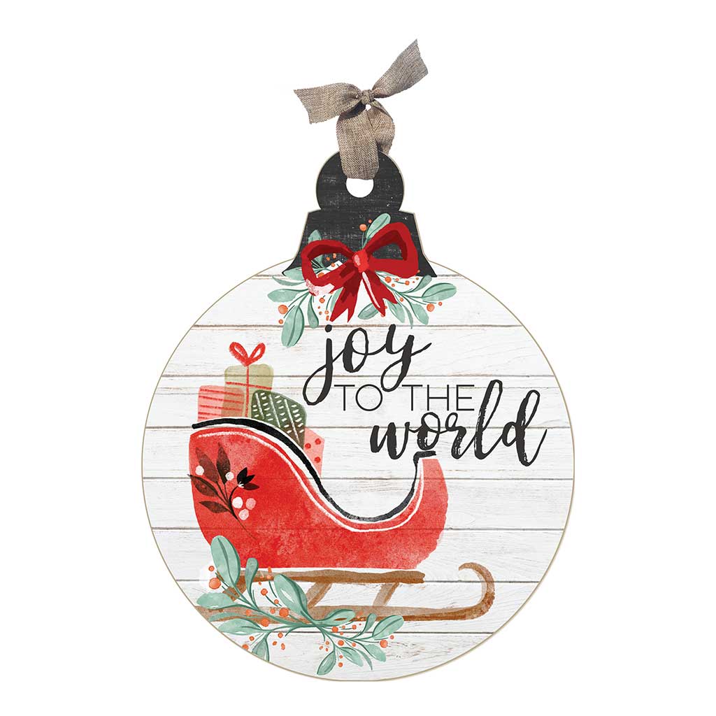 Joy to the World Sleigh Large Ornament Sign