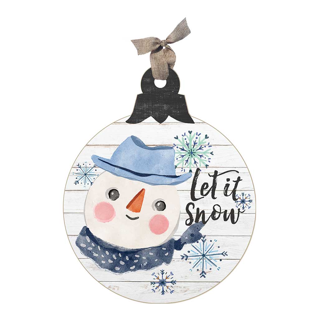 Let is Snow Snowman Large Ornament Sign