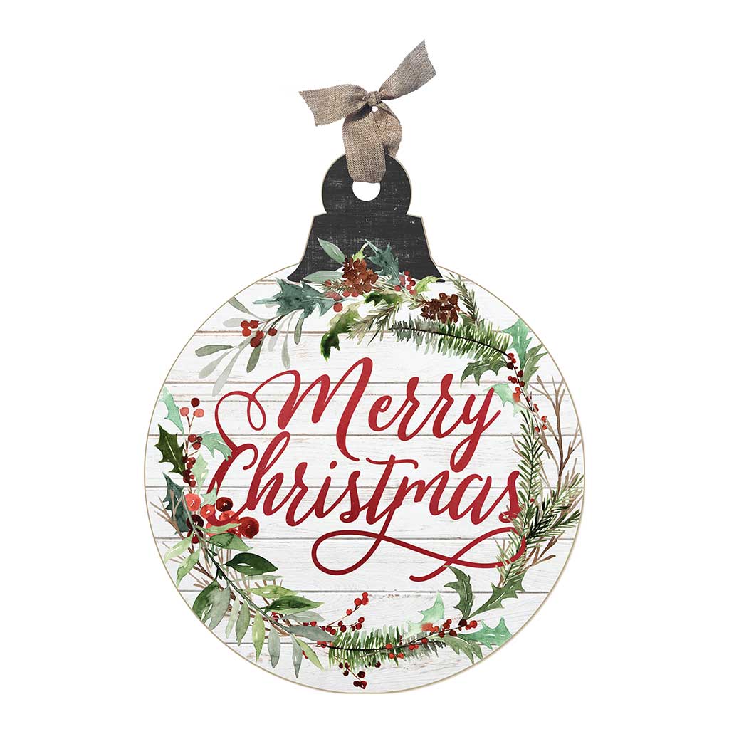Merry Christmas Wreath Large Ornament Sign