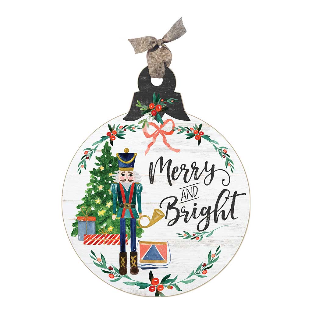 Nutcracker Merry and Bright Large Ornament Sign