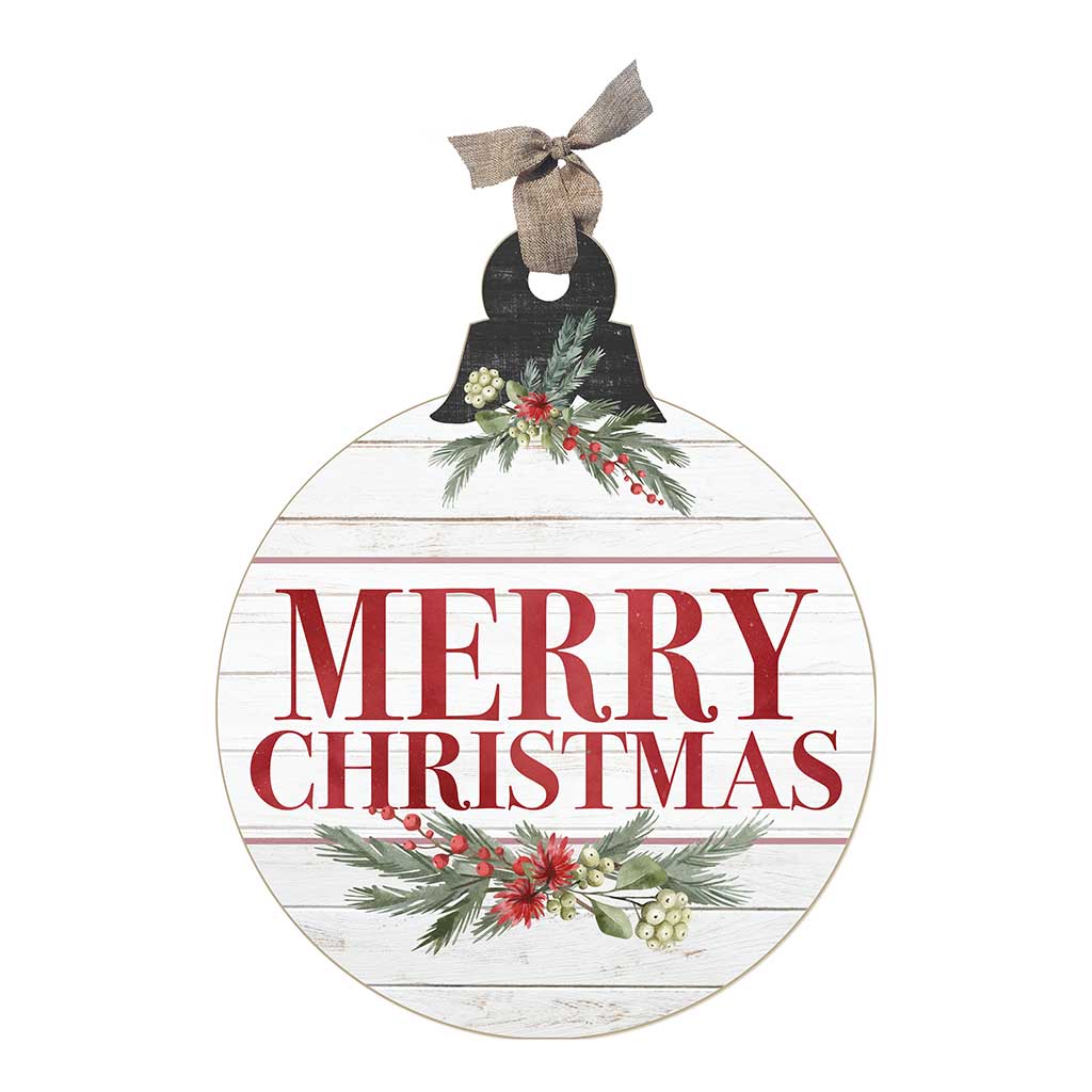 Merry Christmas Large Ornament Sign Whitewash