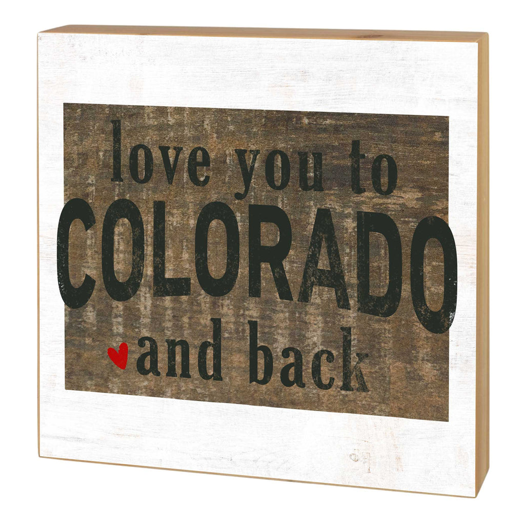 5x5 Love You To State Block Colorado